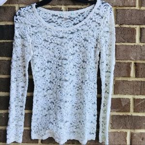 Long-Sleeved Lacey Top
